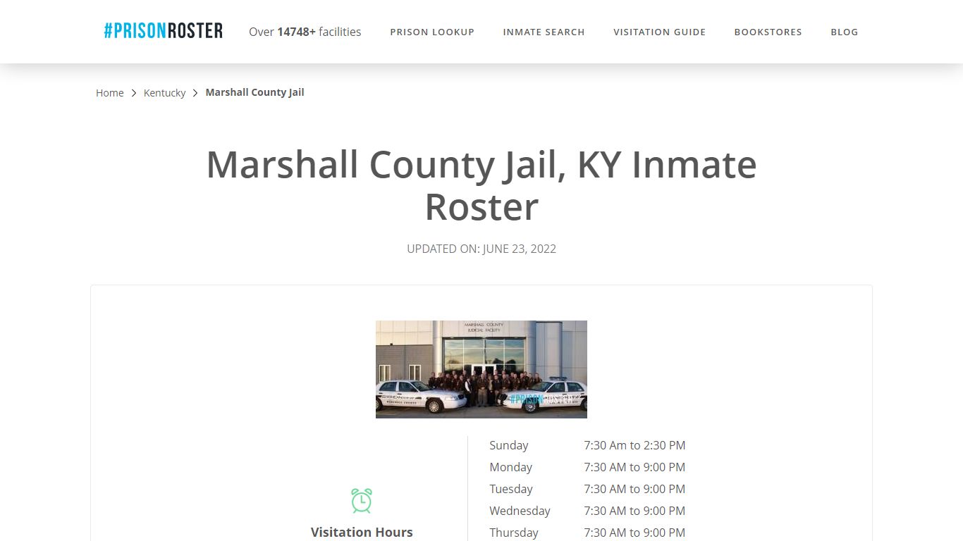 Marshall County Jail, KY Inmate Roster - Prisonroster