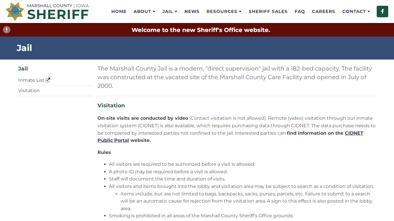 Jail - Marshall County Sheriff's Office